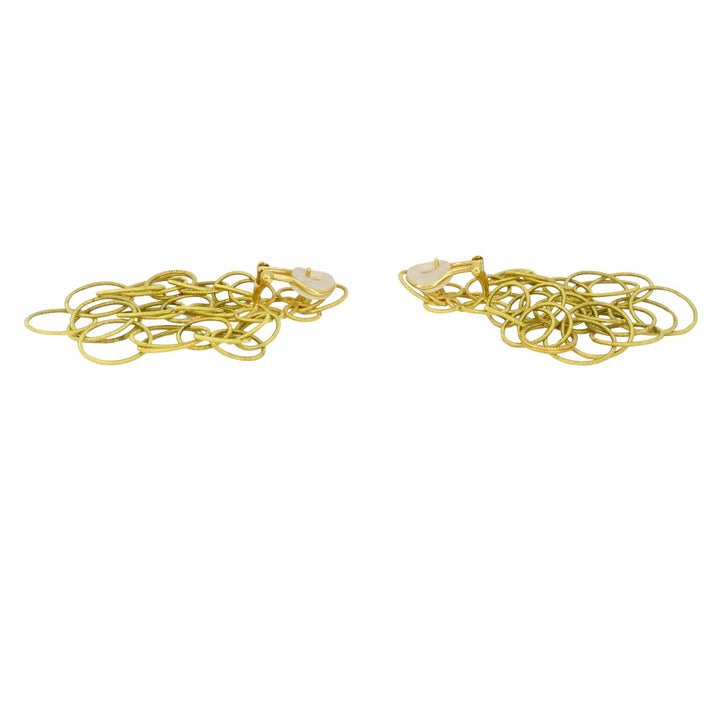 Vintage Buccellati 18k Yellow Gold Hawaii Drop Earrings
