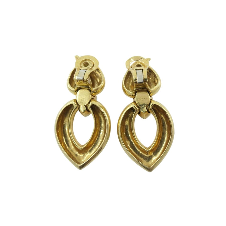 Vintage Van Cleef & Arpels Gold Diamond Drop Earrings