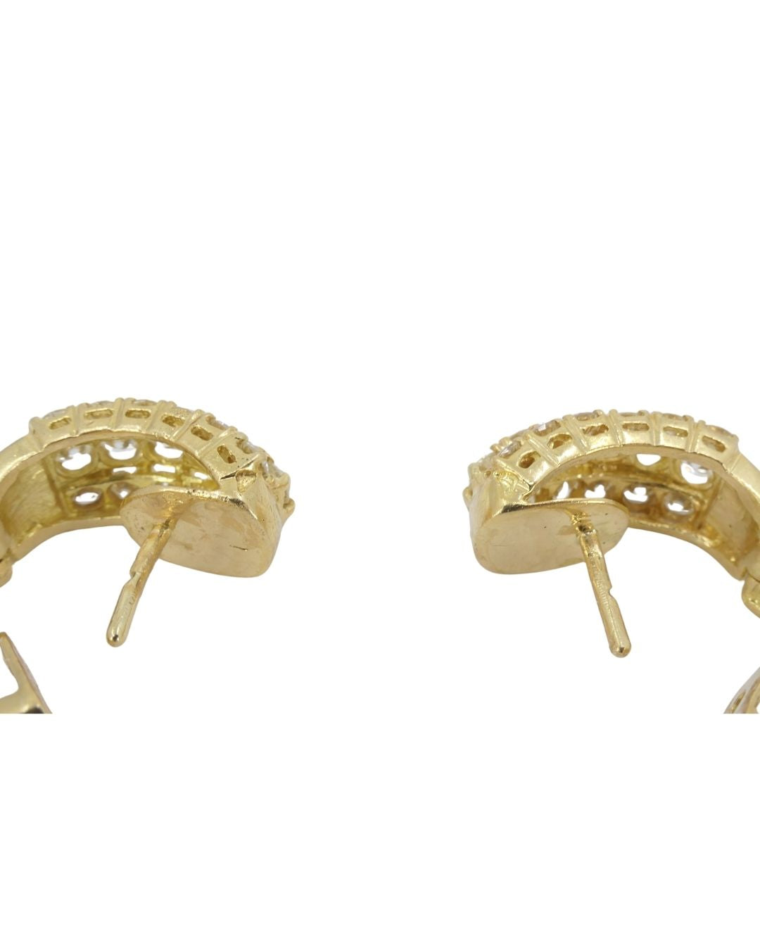 Diamond Earrings Vintage 18k Gold French Jewelry