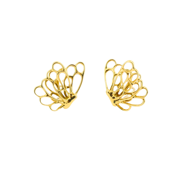 Angela Cummings 18k Gold Butterfly Earrings Vintage Designer Jewelry