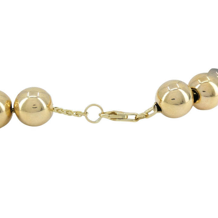 Vintage 14k Gold Ball Bead Collar Necklace Circa 1990s