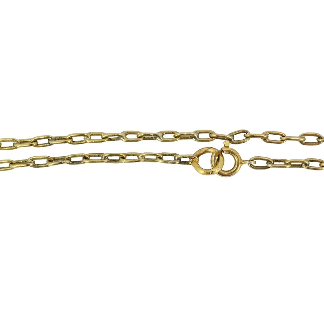 Vintage 14k Gold Fish Pendant 18k Gold Chain Necklace
