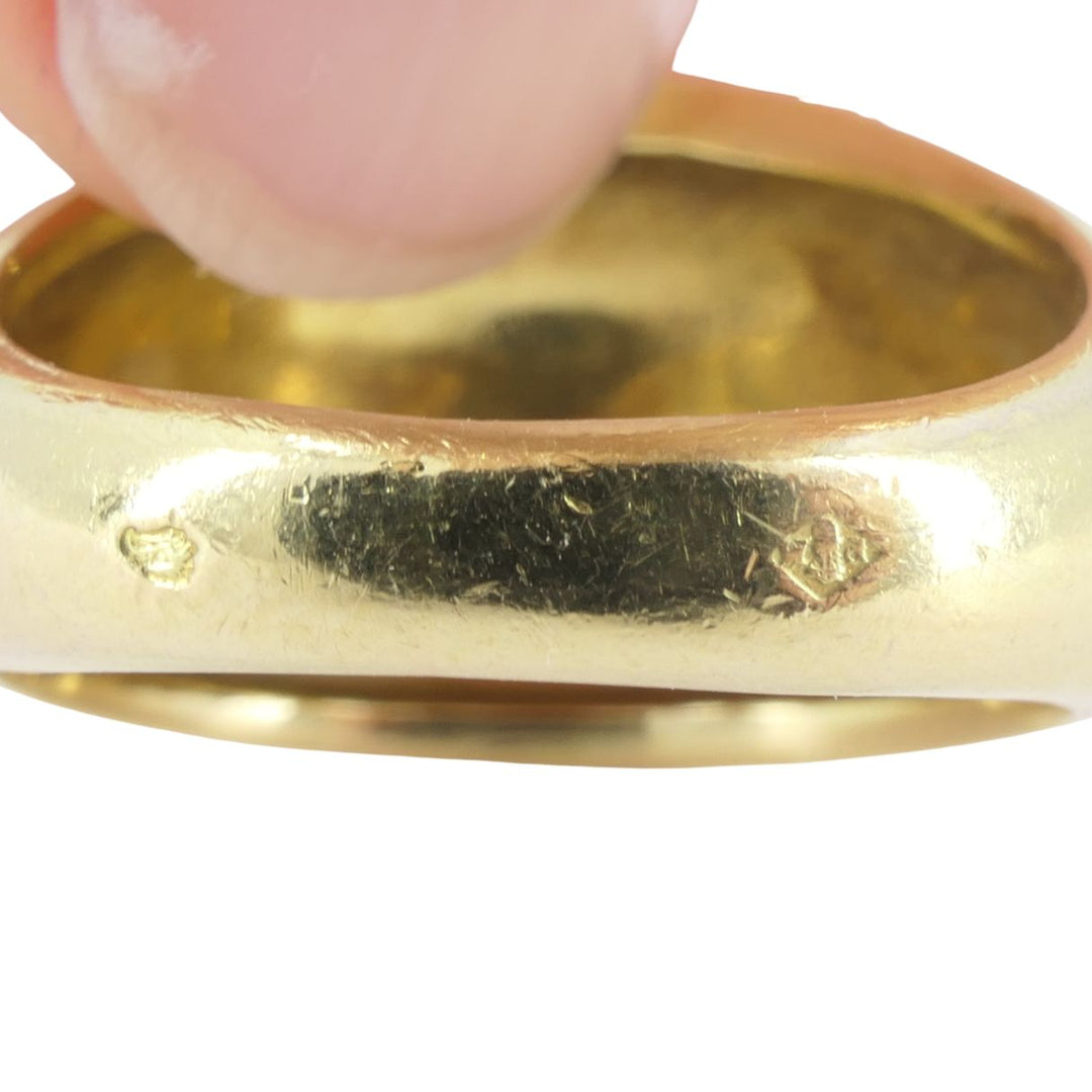 Vintage Van Cleef & Arpels 18k Gold Blue Enamel Ring