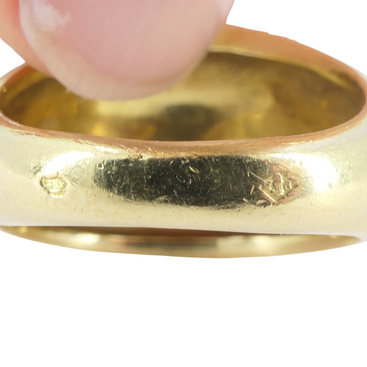 Vintage Van Cleef & Arpels 18k Gold Blue Enamel Ring