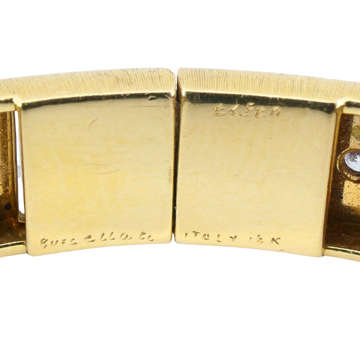 Vintage Buccellati 18k Gold Diamond Bangle Bracelet