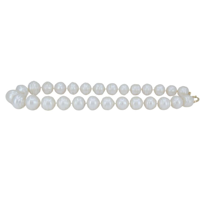 Vintage 14k Gold Baroque Cultured Pearl Necklace
