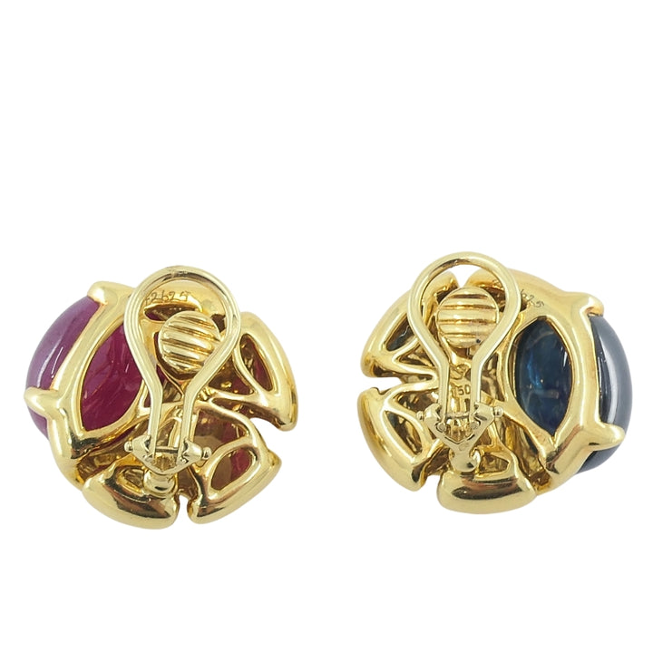 Seaman Schepps Earrings 18k Gold Gemstone
