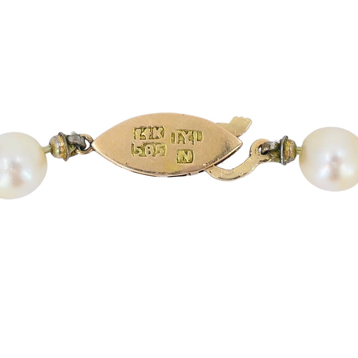 Vintage 14k Gold Cultured South Sea Pearl Strand Necklace