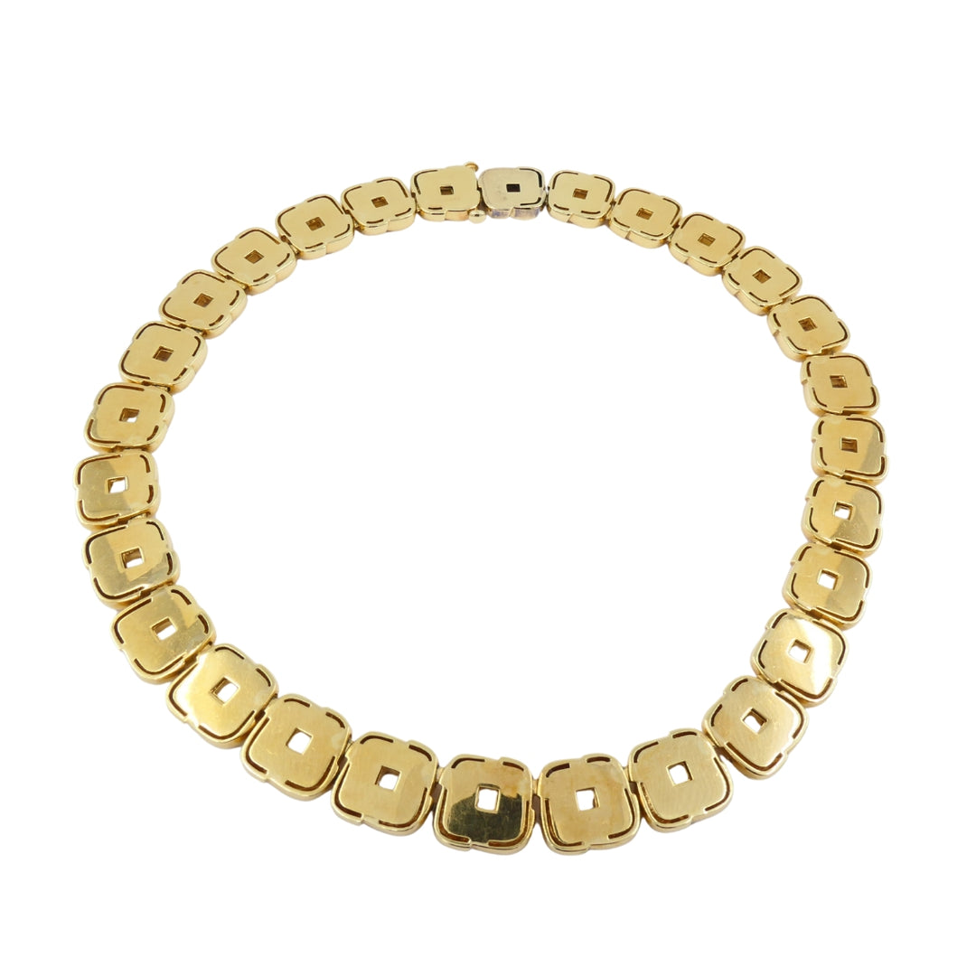 Vintage Chaumet Collar Necklace 18k Gold Link Necklace