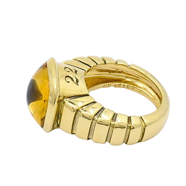 Van Cleef & Arpels 18k Gold "Facade" Citrine Cocktail Ring