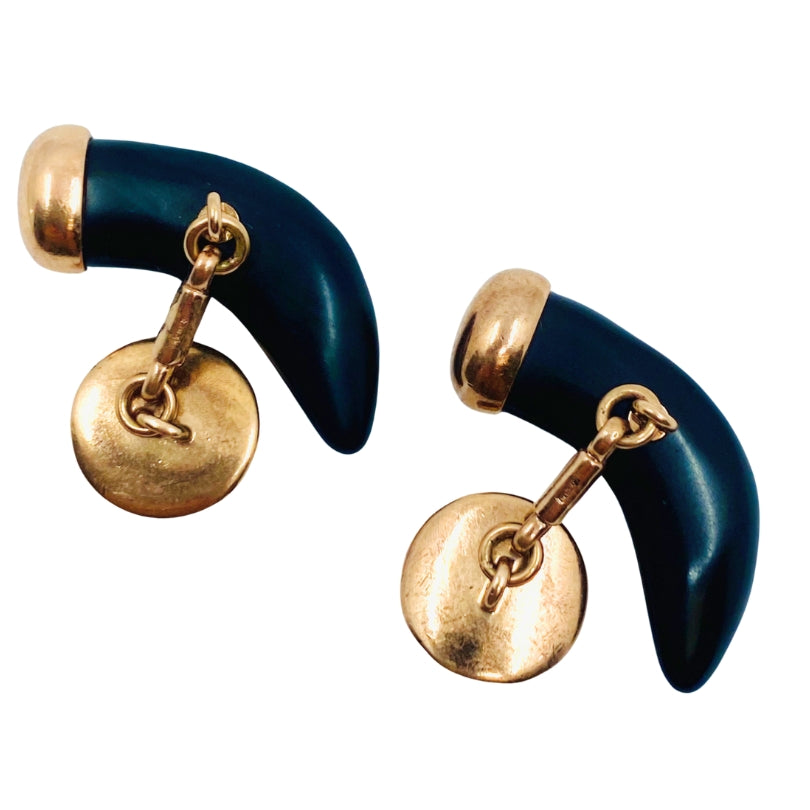 Pomellato Jet Horn Rose Gold Cufflinks