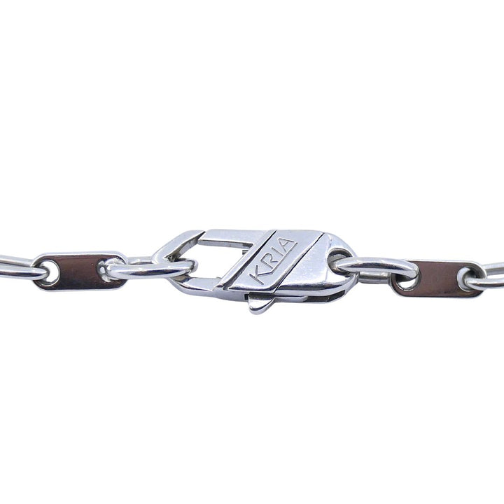 KRIA 18k White Gold Biker Chain Necklace