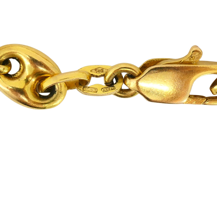 Libra Pendant Mariner Link 14k Gold Necklace