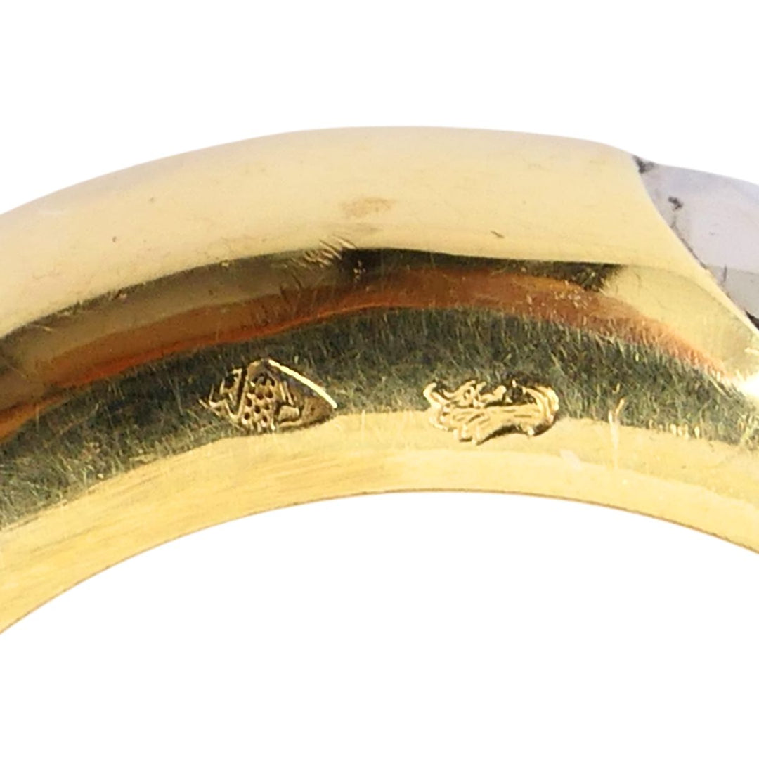 FRED Paris 18k Gold Hematite Vintage Band Ring