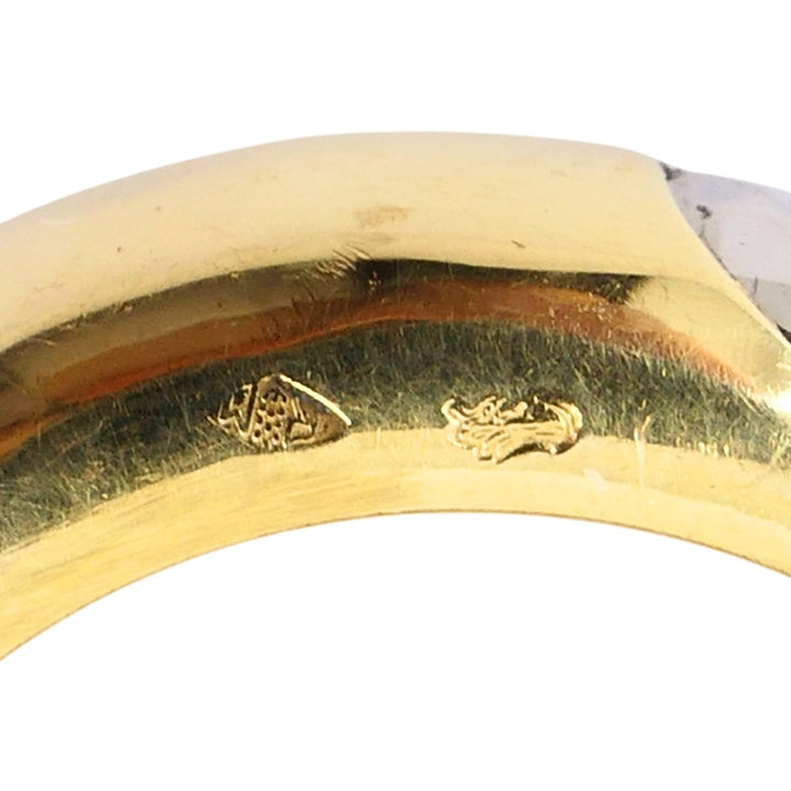 FRED Paris 18k Gold Hematite Vintage Band Ring
