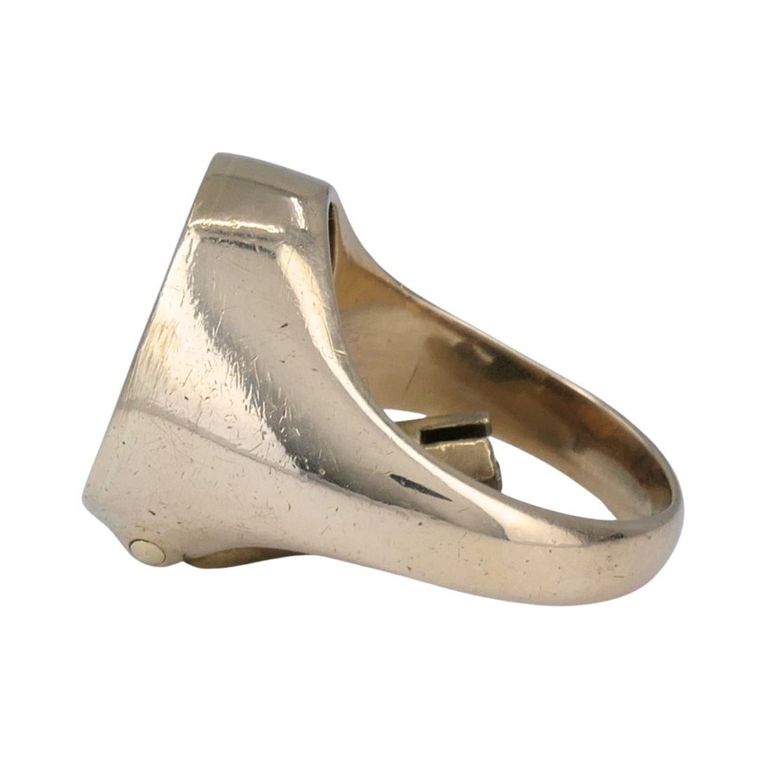 Antique 9ct Gold Watch Key Un-engraved Signet Ring