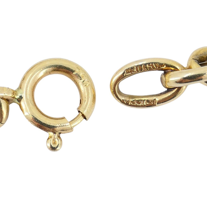 Vintage Cartier 18k Gold Oval Link Chain Bracelet