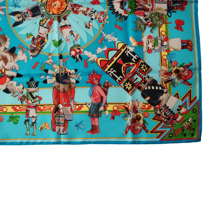 Hermès Paris 'Kachinas' Silk Scarf by Kermit Oliver