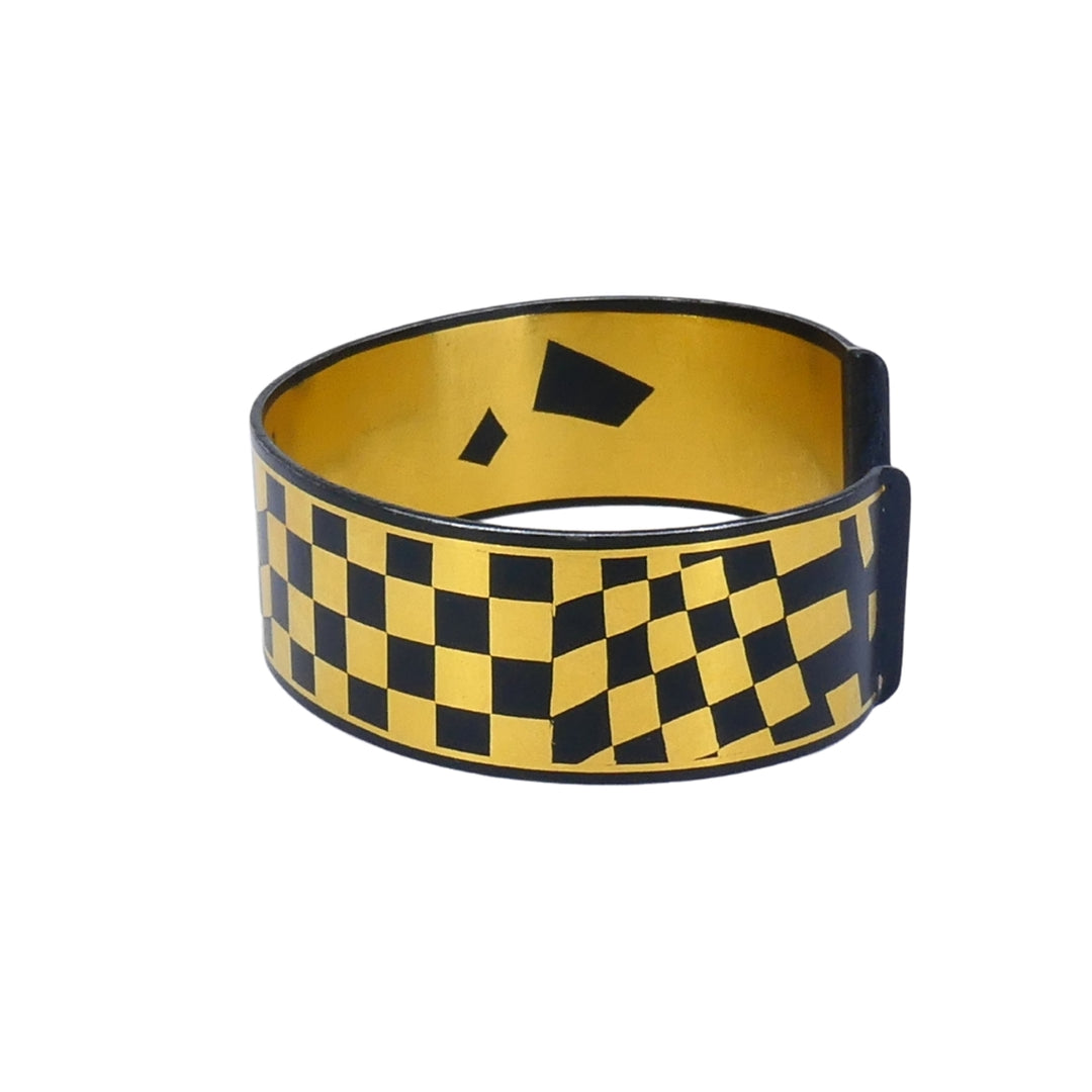 Vintage Tiffany & Co. Angela Cummings Damascene Gold Steel Lacquer Cuff Bangle