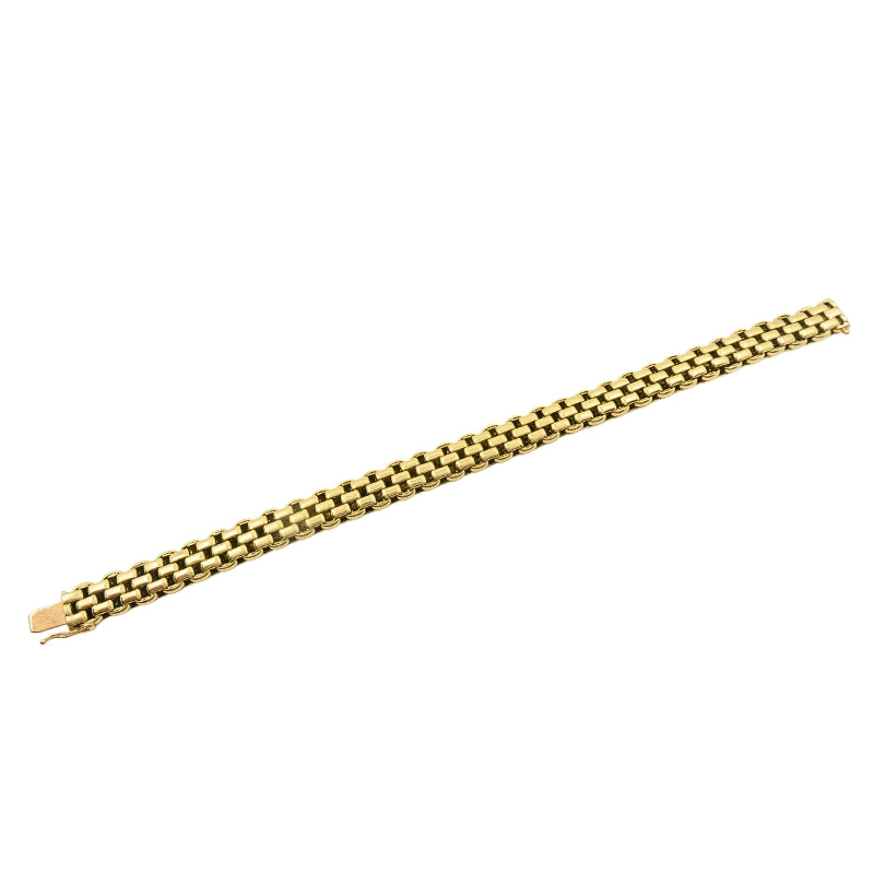 Vintage Cartier Paris 18k Gold Retro Grid Link Bracelet, 1950s-1970s