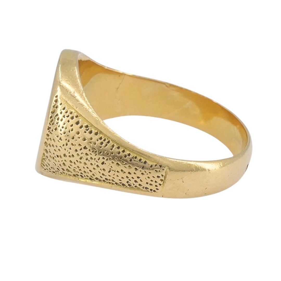 Vintage 18k Gold Un-engraved Signet Ring