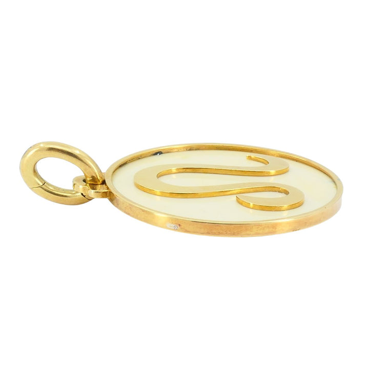 Vintage Bvlgari 18k Gold Bone Astrological Leo Pendant