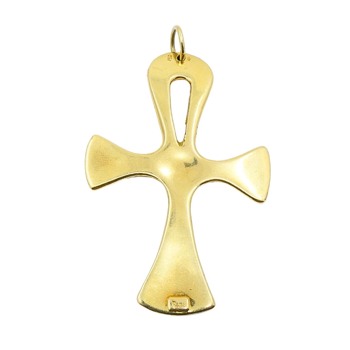 Pomellato 18k Yellow Gold Ankh Cross Pendant