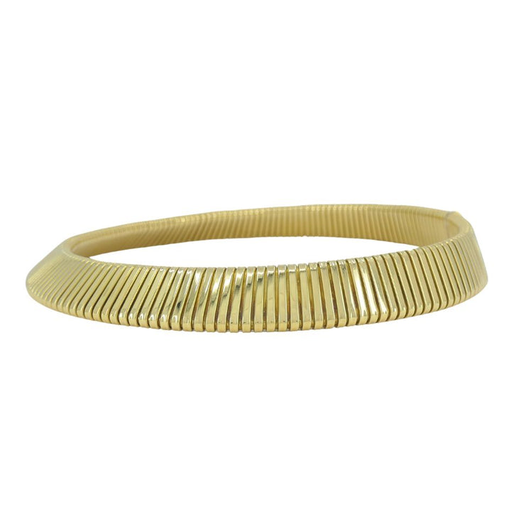 Vintage Carlo Weingrill 18k Gold Tubogas Choker Necklace