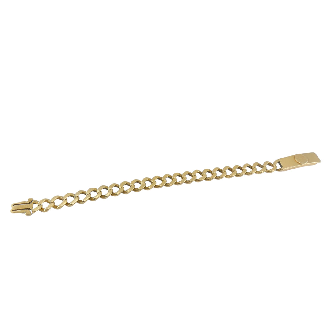 Vintage Cartier 14k Gold Curb-Link ID Bracelet, Mid-20th Century