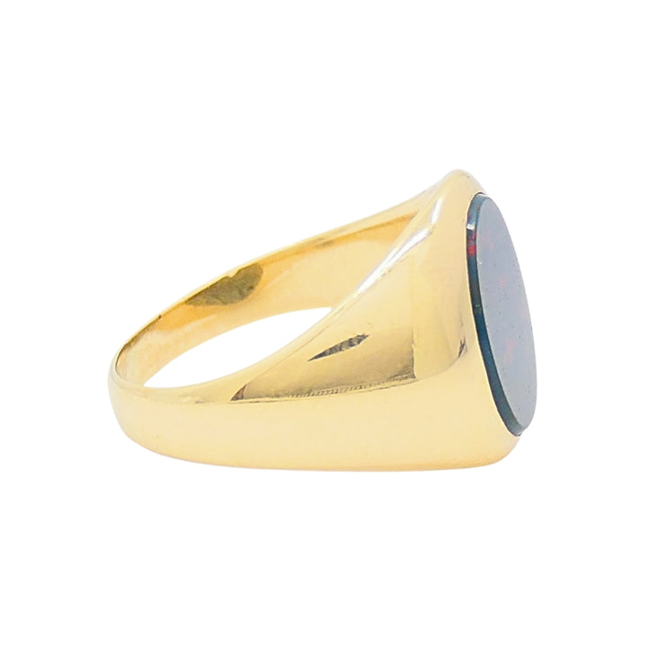 Vintage 14k Gold Bloodstone Signet Ring