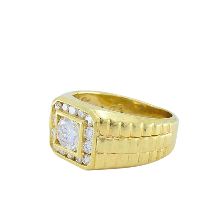 Vintage 14K Gold Diamond Men's Ring