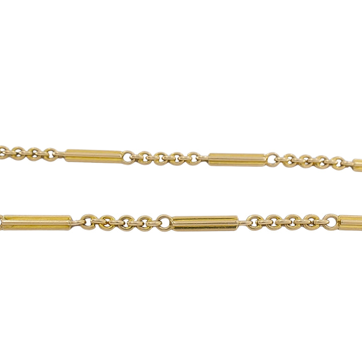 14k Gold Coin Holder Pendant 14k Bar Link Chain Necklace