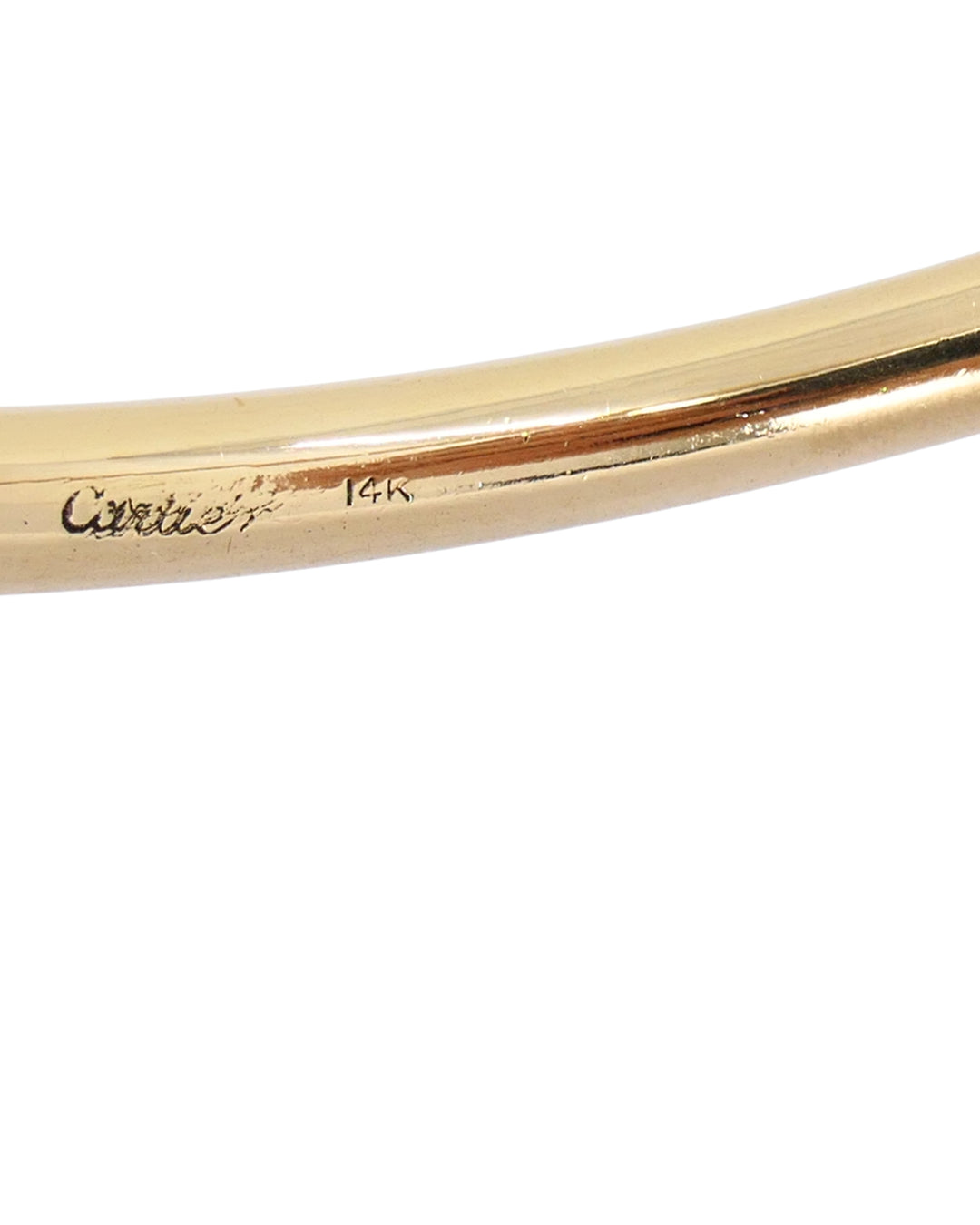 Vintage 1950s Cartier Bangles 14k Gold Set of Three Bracelets