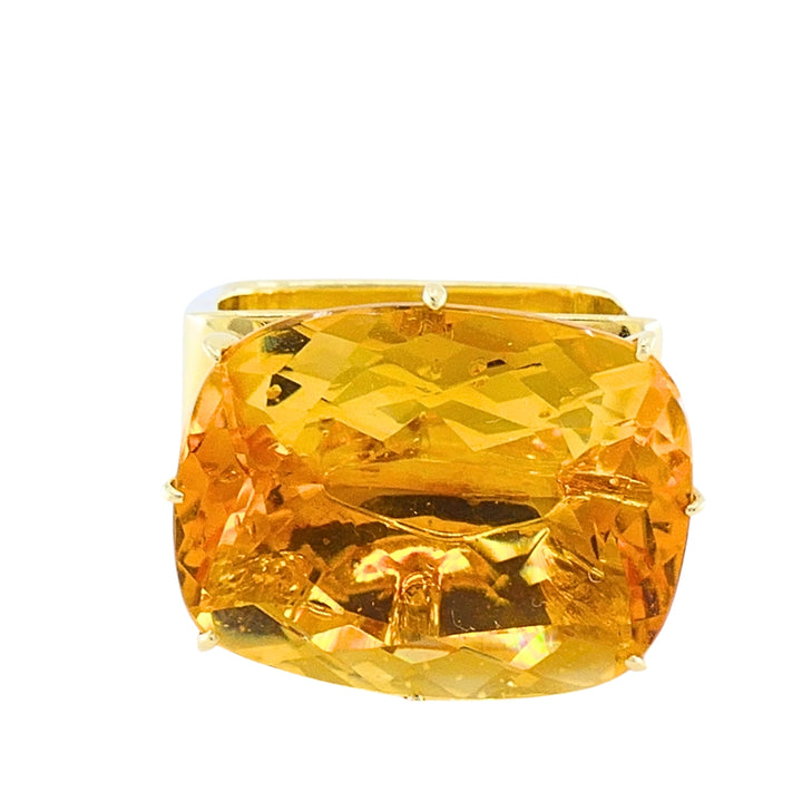 H. Stern Sunrise 18k Gold Citrine Diamond Cocktail Ring
