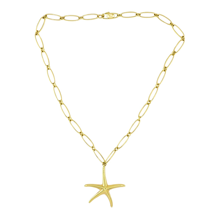 Tiffany & Co. Elsa Peretti 18k Gold Starfish Pendant Necklace