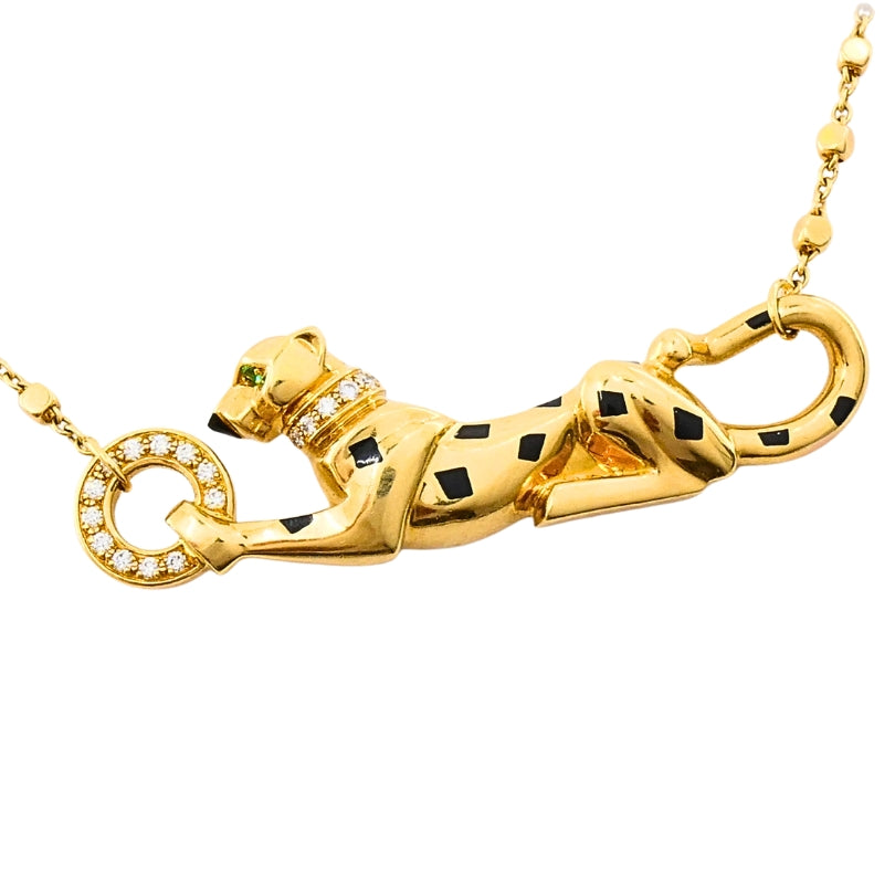 Cartier Panthère de Cartier Pendant 18k Gold Diamond  Necklace