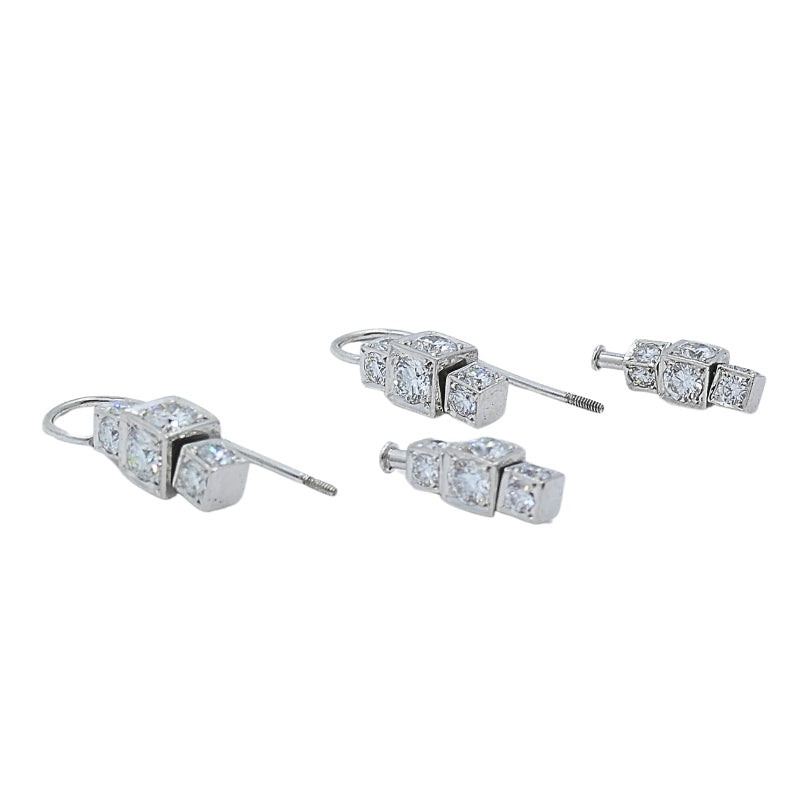 Michael B.  Platinum Sugar Cubes Earrings