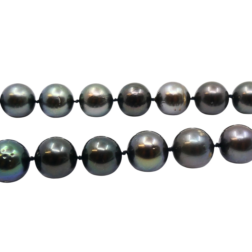 Tahitian Pearl Strand Necklace 14k Gold Clasp