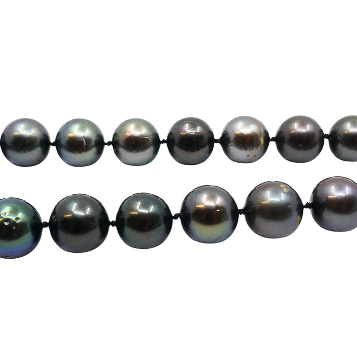 Tahitian Pearl Strand Necklace 14k Gold Clasp