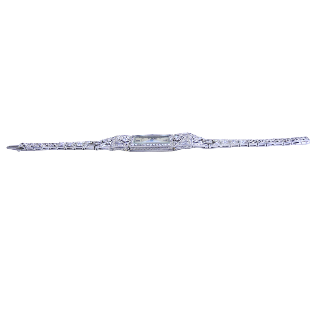 Tiffany & Co. Art Deco Diamond Platinum Ladies Watch, circa 1925