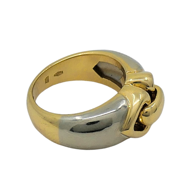 Bulgari 18k Two-Tone Gold Doppio Double Heart Ring