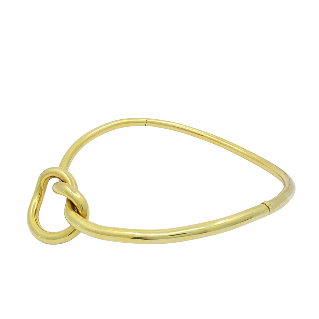 Vintage 18k Gold Love Knot Hinged Collar Necklace