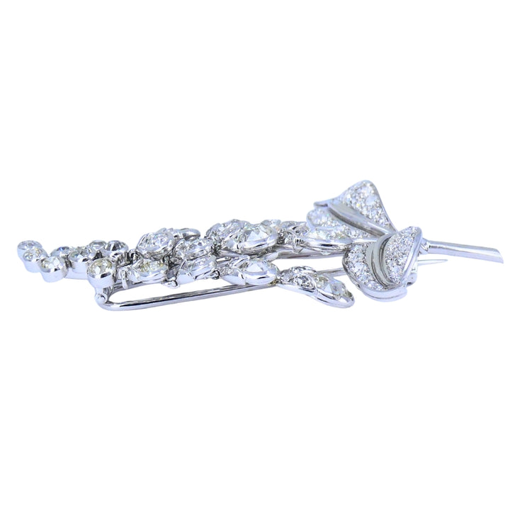 Antique Rene Boivin Platinum Diamond Brooch Circa 1880s