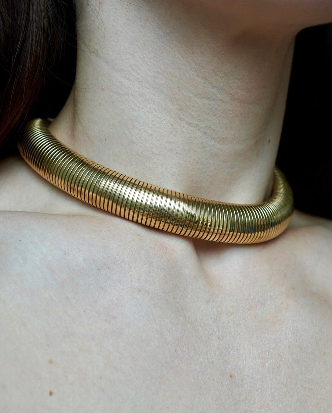 Vintage 14k Gold Tubogas Necklace