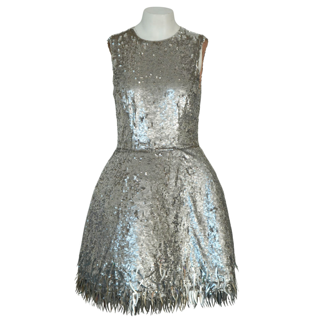 silver glitter dress topshop Topshop sequin scoop neck mini dress in silver