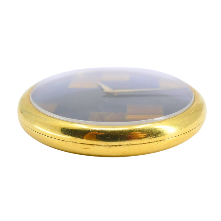 Vintage Chopard Watch 18k Gold Pendant Tiger’s Eye Black Onyx