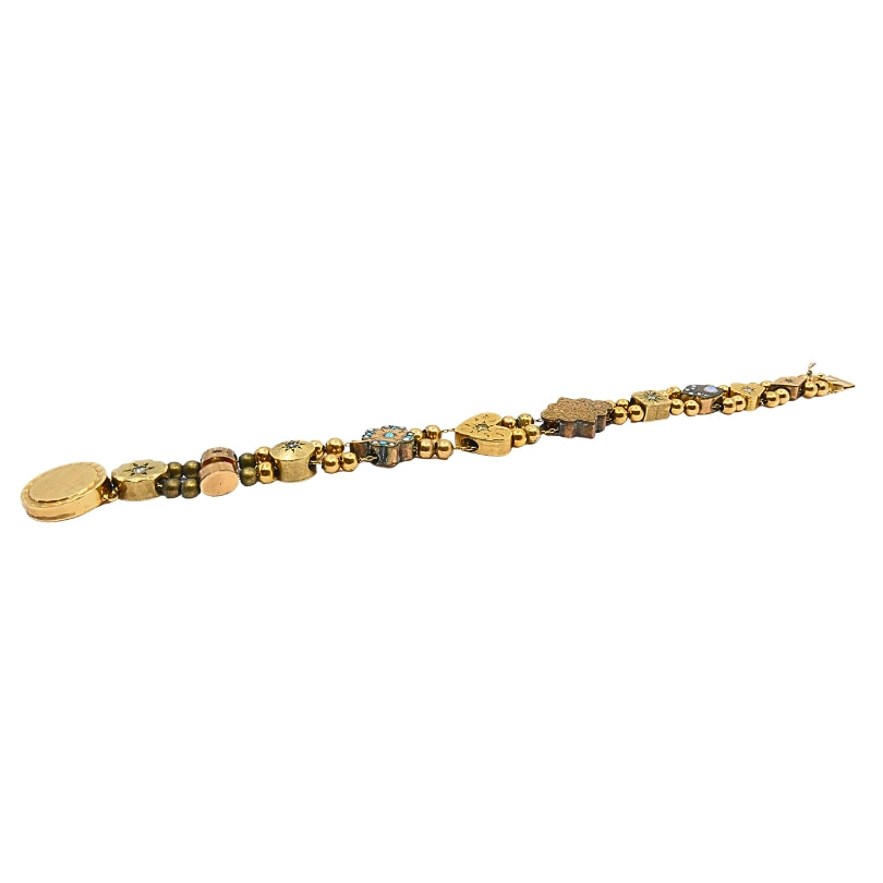 Antique 14k Gold Slide Bracelet Gemstones