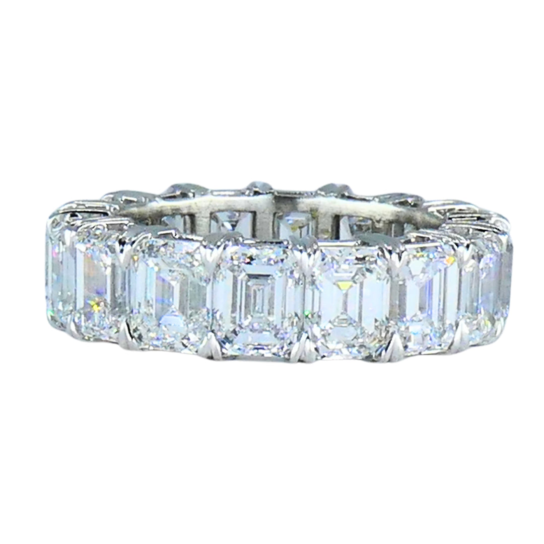 Roberto Coin Eternity Band Platinum Emerald Cut Diamond GIA - 11.36 cts