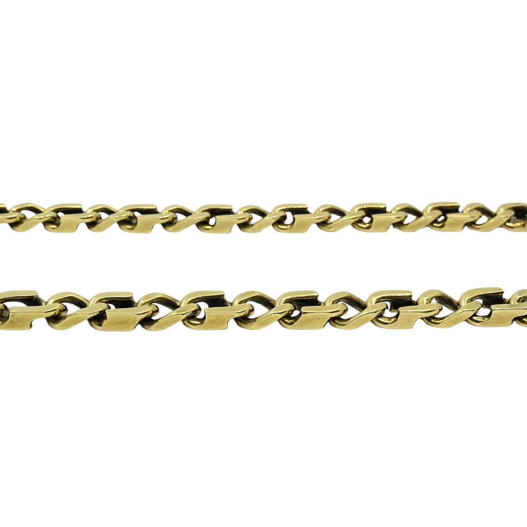 O.P. Orlandini for UnoAErre Vintage Italian 14k Gold Curb Link Chain Necklace