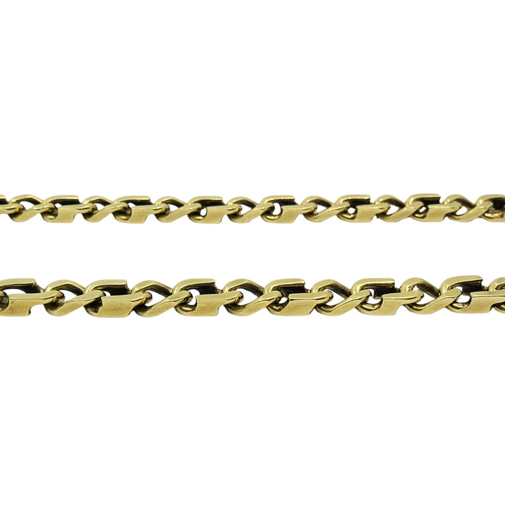 O.P. Orlandini for UnoAErre Vintage Italian 14k Gold Curb Link Chain Necklace